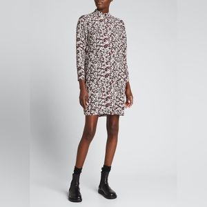 GANNI Floral Print Mock Neck Shift Dress size EU 36 (US 4)